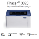 Impresora Xerox Phaser 3020 Monocromatica Laser
