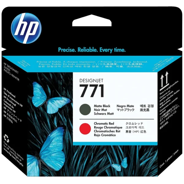 Cabezal HP 771 Matte Black & Chromatic Red CE017A 3.500 Páginas
