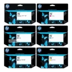 Kit de Tintas HP 72 Originales (6 Tintas)  C9403A, C9370A, C9371A, C9372A, C9373A, C9374A