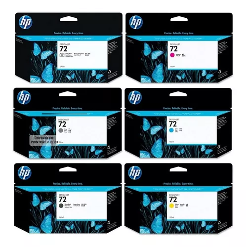 D_NQ_NP_721528-MLA54970578032_042023-O Kit de Tintas HP 72 Originales (6 Tintas) C9403A, C9370A, C9371A, C9372A, C9373A, C9374A - Imagen 1