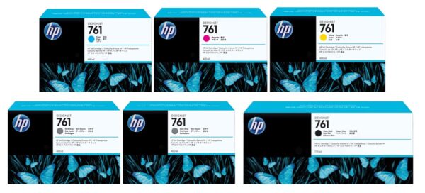 Cartuchos HP 761 Cyan 400ml para DesignJet T7100 CM994A MAGENTA, YELLOW MATTE BLAK