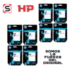 Pack de Tintas HP 82 Negro Cian Magenta Amarillo Originales