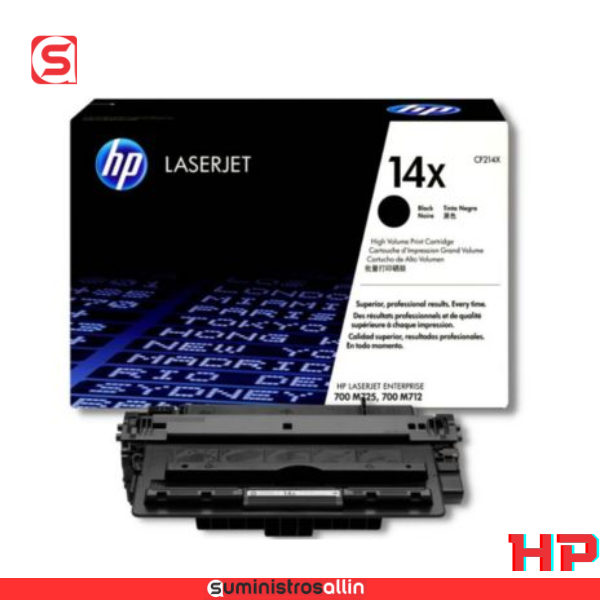 HP 14X Tóner CF214X HP 14X Negro LaserJet 700 M712, M725 - Imagen 1