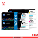 Cartuchos de tóner HP Pack 206A W2110A W2111A W2112A W2113A Negro Cian Magenta Amarillo