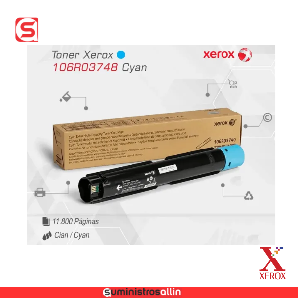 XEROX C7000 C Tóner 106R03748 Xerox Cian - Imagen 1