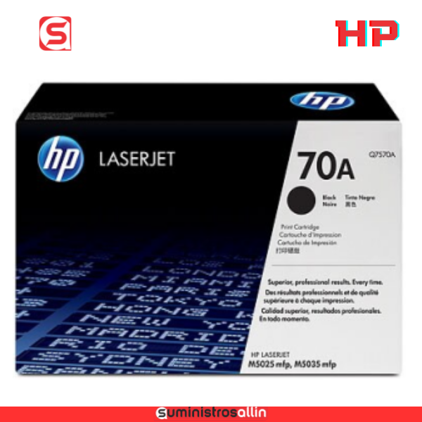 hp 70a HP M5025/ M5035 Original Black Tóner Cartridge, Q7570A (70A) 15.000 paginas - Imagen 1