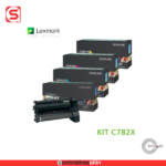 Kit de Toner C782 Lexmark C782X1KG, C782X1CG, C782X1MG, C782X1YG