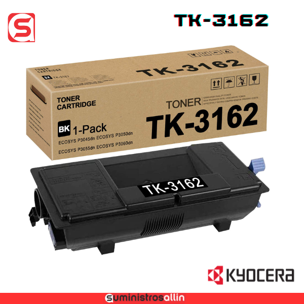 tk 3162 Cartucho de Tóner Kyocera TK-3162 Negro, 12.500 Páginas - Imagen 1