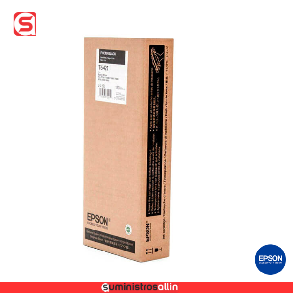 t 6421 Tinta Epson T642100 Photo Negro T6421, 150Ml - Imagen 1