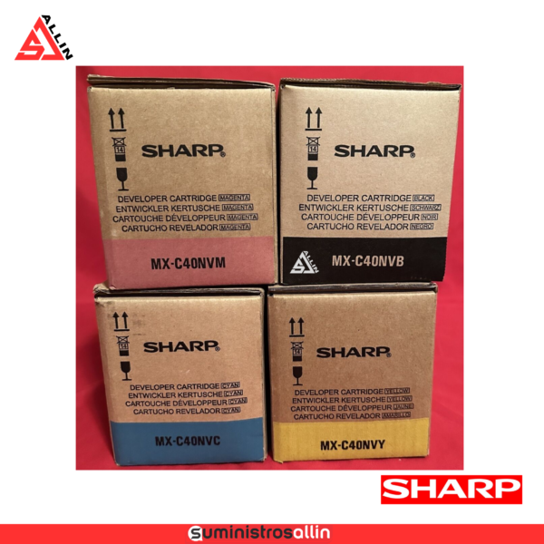 Tóner Sharp MX-C40NV CYMB black, magenta, cyan, yellow