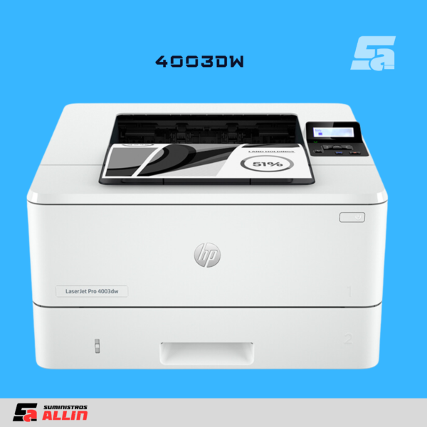 Impresora Monocromatica HP LaserJet Pro 4003dw, Imprime/USB 2.0/LAN/WLAN/BT/Wi-Fi Direct