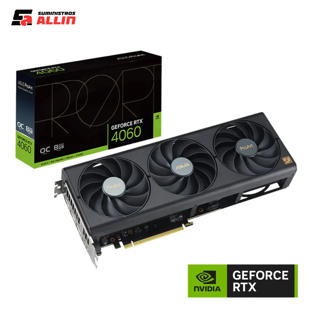 ASUS GEFORCE RTX 4060 8GB GDDR6X 128BITS PROART OC EDITION (PN90YV0JM0-MVAA00) RTX 4060 8GB GDDR6X 128BITS PROART OC EDITION (PN90YV0JM0-MVAA00)