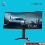 Monitor Lenovo G34w-30, 34" WLED/VA/UWQHD/21:9/165Hz/CURVO/HDMI x2/DP x1/Parlantes(3Wx2)