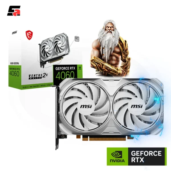 MSI GEFORCE RTX 4060 8GB GDDR6 128BITS VENTUS 2X WHITE OC EDITION (PN:912-V516-030)