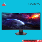 Monitor Dell S3422DWG, 34" WQHD LED Curvo (3440x1440@144Hz) VA HDMI x2/DP x1/USB-A x4