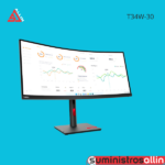 Monitor Lenovo ThinkVision T34w-30, 34" 3440x1440, WLED VA, RJ-45/HDMI/DP/USB-C 3.2 Gen 1.